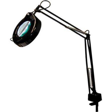 Mg Electronics 3-Diopter Fluorescent Magnifier Lamp w/ AC receptacle, Black LUX-520